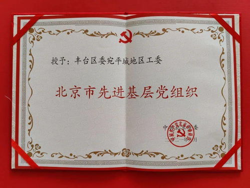 抓牢黨建“紅鑰匙”，凝心聚力譜新篇——宛平城地區黨工委榮獲北京市先進基層黨組織稱號